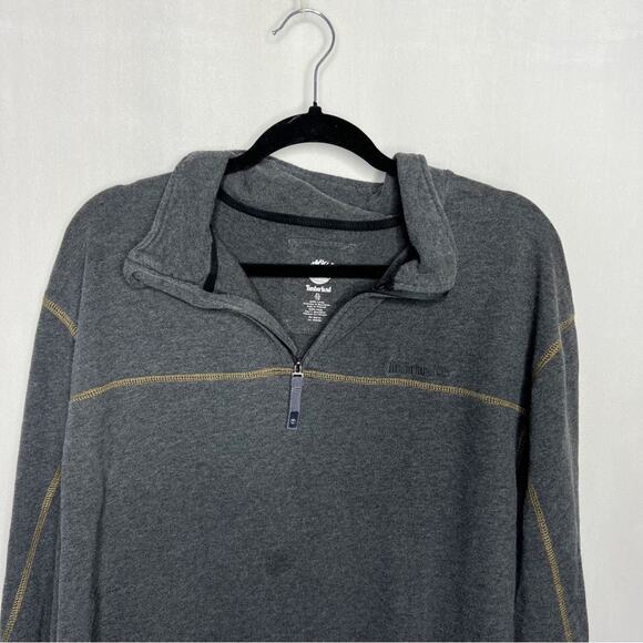 TIMBERLAND / gray 1/4 zip pullover sweatshirt / XL - Picture 3 of 5